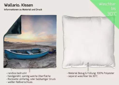 Декоративная поудшка Wallario, синий