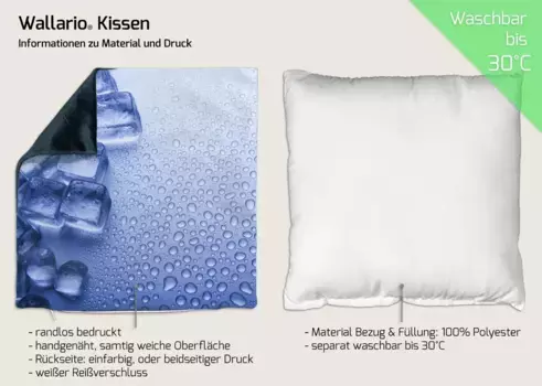 Декоративная поудшка Wallario, синий