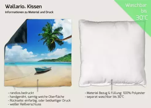 Декоративная поудшка Wallario, синий