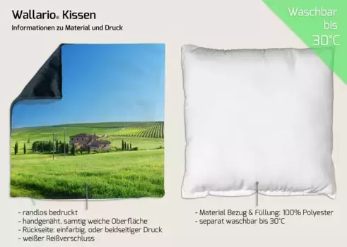 Декоративная поудшка Wallario, синий