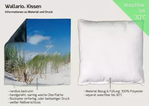 Декоративная поудшка Wallario, синий