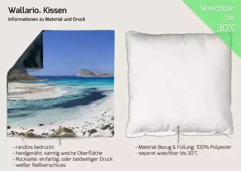 Декоративная поудшка Wallario, синий