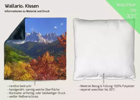 Декоративная поудшка Wallario, синий