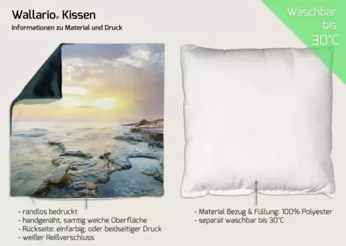 Декоративная поудшка Wallario, синий