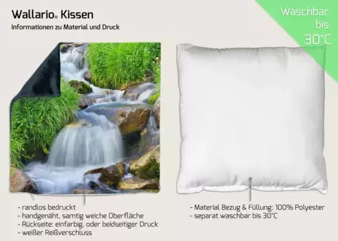 Декоративная поудшка Wallario, зеленый