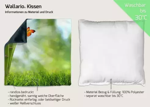 Декоративная поудшка Wallario, зеленый