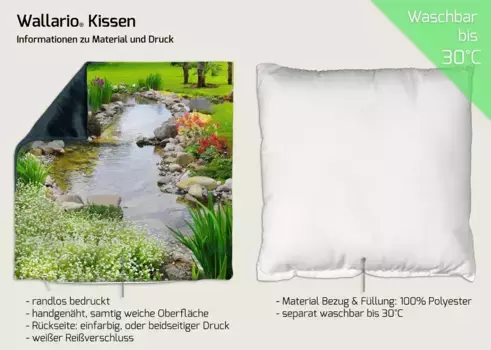 Декоративная поудшка Wallario, зеленый