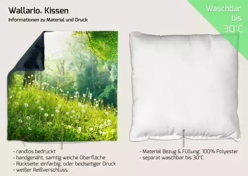 Декоративная поудшка Wallario, зеленый