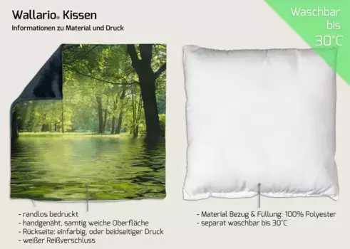 Декоративная поудшка Wallario, зеленый