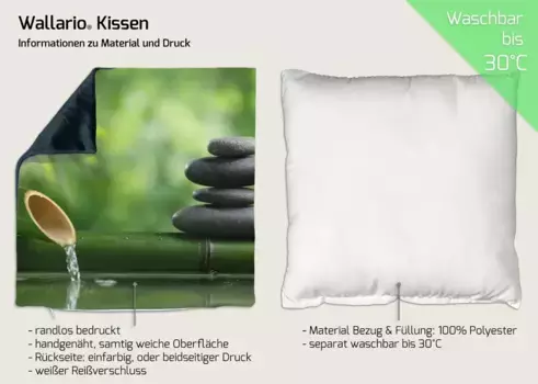 Декоративная поудшка Wallario, зеленый