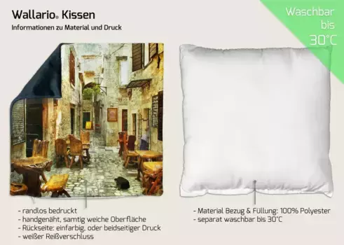 Декоративная поудшка Wallario, желтый