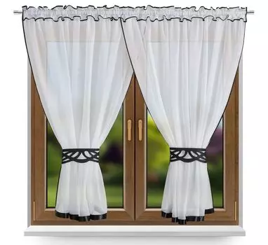 Декоративная штора heimtexland Декоративная штора из хлопка непрозрачная однотонная штора с люверсами тип 849 белая В x Ш 225 x 140 см Sonstige, белый