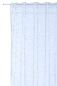 Декоративная штора Иза 140х245 см, вуаль полупрозрачная, петли для штор зеленая Haus und Deko, прозрачный