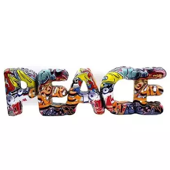 Декоративная скульптура GILDE Peace Street Art, разноцветный