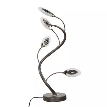 Декоративная светодиодная настольная лампа из металла, высота: 45 см. Современная коричневая антикварная настольная лампа GORI для гостиной. Licht-Erlebnisse, мультиколор