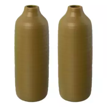 Декоративная ваза Creativ deco, (набор, 2 шт.), особая структура поверхности, цвет senf