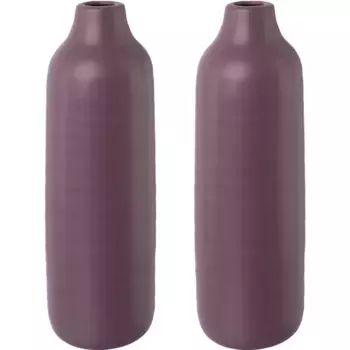 Декоративная ваза Creativ deco, (набор, 2 шт.), особая структура поверхности, фиолетовый