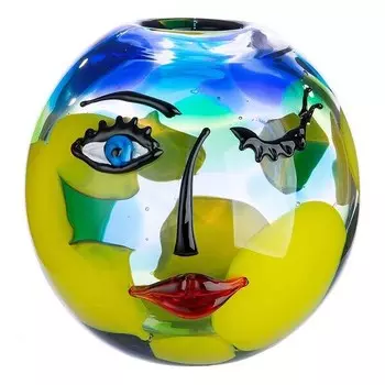 Декоративная ваза GILDE Novento цвет gelb blau/rot