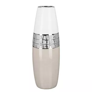 Декоративная ваза GILDE Pico цвет beige/silber/wei