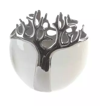 Декоративная ваза GILDE Tree, серебряный