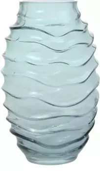 Декоративная ваза Kayoom "Стеклянная ваза Sidney 325", (1 шт.) 16х25,5х16 см, 0 см, синий