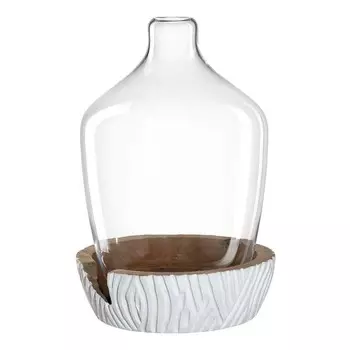 Декоративная ваза Leonardo mit Holzsockel Casolare II, белый