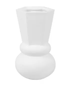 Декоративная ваза Present Time Deko Geo Crown, белый