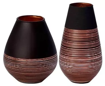 Декоративная ваза Villeroy & Boch-Set Soliflor Manufacture Swirl 2tlg цвет schwarz-kupfer