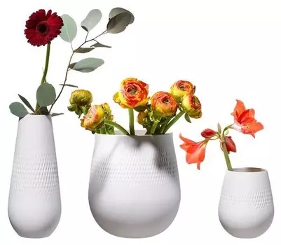 Декоративная ваза Villeroy & Bochn Carr Manufacture Collier 3 шт, белый