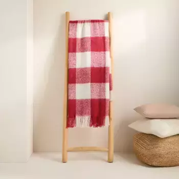 Декоративное одеяло Check Basics El Corte Ingls, красный