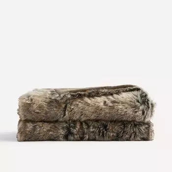 Декоративное одеяло из меха кромак El Corte Ingls, естественный