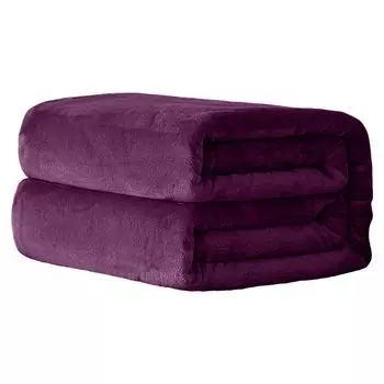 Декоративное одеяло, моющееся дышащее коралловое флисовое одеяло для дивана, кондиционера, домашнее постельное белье для холодной погоды, темно-фиолетовое, размеры: 200 см Stuttg