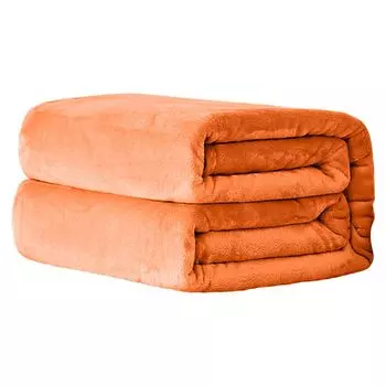 Декоративное одеяло, моющееся дышащее коралловое флисовое одеяло для дивана, кондиционера, домашнее постельное белье для холодной погоды-оранжевое, размеры: 150 см Stuttg