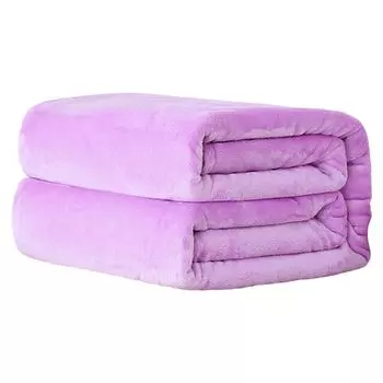 Декоративное одеяло моющееся дышащее коралловое флисовое одеяло для дивана, кондиционера, домашнее постельное белье для холодной погоды-светло-фиолетовый, размеры: 200 см Stuttg