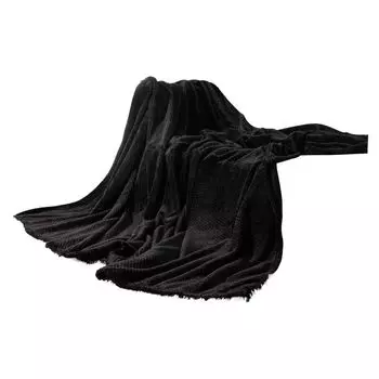 Декоративное одеяло, мягкое, лохматое, удобное, красочное, пушистое, в клетку, теплое зимнее одеяло, домашнее постельное белье для холодной погоды-черное, размеры: 200 см. Stuttg, черный