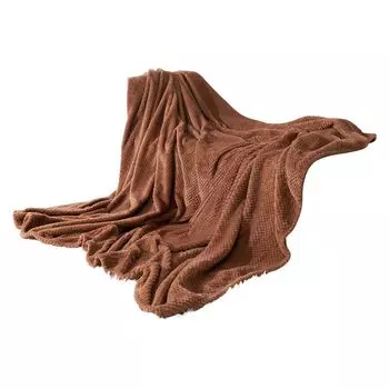 Декоративное одеяло, мягкое, лохматое, удобное, красочное, пушистое, в клетку, теплое зимнее одеяло, домашнее постельное белье для холодной погоды, кофе, размеры: 180 см. Stuttg, светло-коричневый