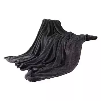 Декоративное одеяло, мягкое, лохматое, удобное, красочное, пушистое, в клетку, теплое зимнее одеяло, домашнее постельное белье для холодной погоды, темно-серое, размеры: 200 см. Stuttg, темно-серый