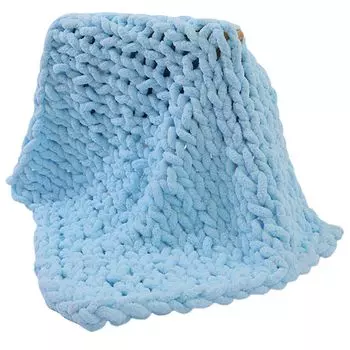 Декоративное одеяло, мягкое моющееся, сохраняющее тепло, зимнее одеяло из полиэстера ручной вязки, чехол для дивана, товары для дома, фиолетовый Stuttg, светло-синий