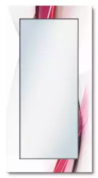 Декоративное зеркало Artland "Идеи", зеркало в полный рост в раме, настенное зеркало, с мотивной рамкой, загородный дом 60,4х120,4х1,6 см, красный