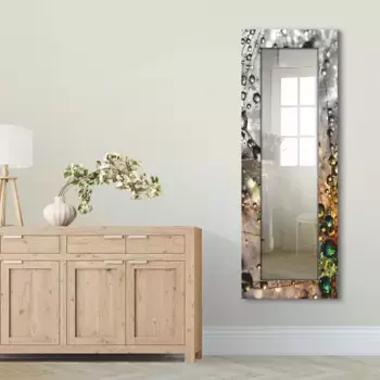 Декоративное зеркало Artland "Красочная природа", зеркало в полный рост в раме, настенное зеркало, с мотивной рамой, загородный дом 60,4х120,4х1,6 см, цвет bunt