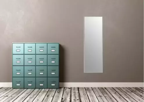 Декоративное зеркало Lenfra, (1 шт.), настенное зеркало 43х133х1,1 см, цвет silberfarben