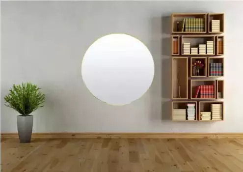 Декоративное зеркало Lenfra "Чикаго", (1 шт.), настенное зеркало, круглое 120 см, цвет goldfarben