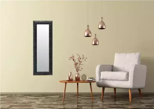 Декоративное зеркало Lenfra "Флиндер", (1 шт.), настенное зеркало 68х108х2,5 см, черный