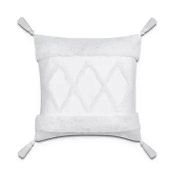 Декоративные чехлы на подушки с бахромой с кисточками, чехол на подушку в стиле бохо, декоративный чехол на подушку в стиле бохо Paco Home, белый