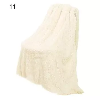 Декоративные одеяла Нечеткие очень удобные дышащие пледы в скандинавском стиле с длинными волосами для дивана-18 Stuttg, мультиколор