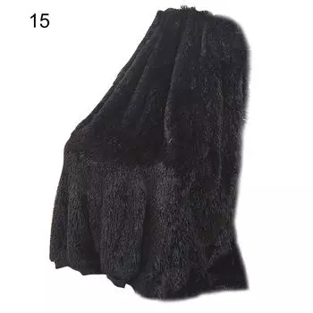 Декоративные одеяла Нечеткие сверхкомфортные дышащие пледы в скандинавском стиле с длинными волосами для дивана-13 Stuttg, мультиколор