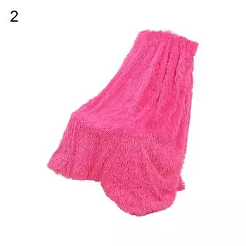 Декоративные одеяла с лохматым шикарным акцентом, винтажное большое плюшевое пушистое одеяло из искусственного меха для дома-20th Stuttg, мультиколор