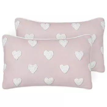 Декоративные подушка Beliani, 30x50 см, розовый/белый