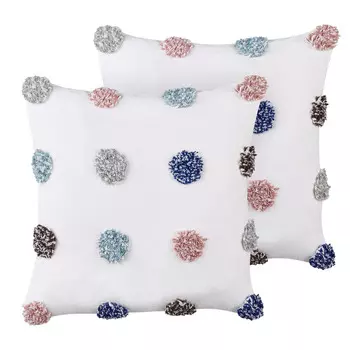 Декоративные подушка Beliani, 45x45 см, белый/многоцветный