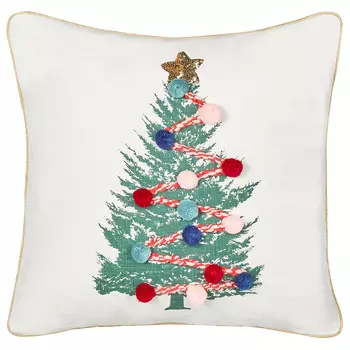 Декоративные подушка Beliani, 45x45x6 см, белый/зеленый/золотой